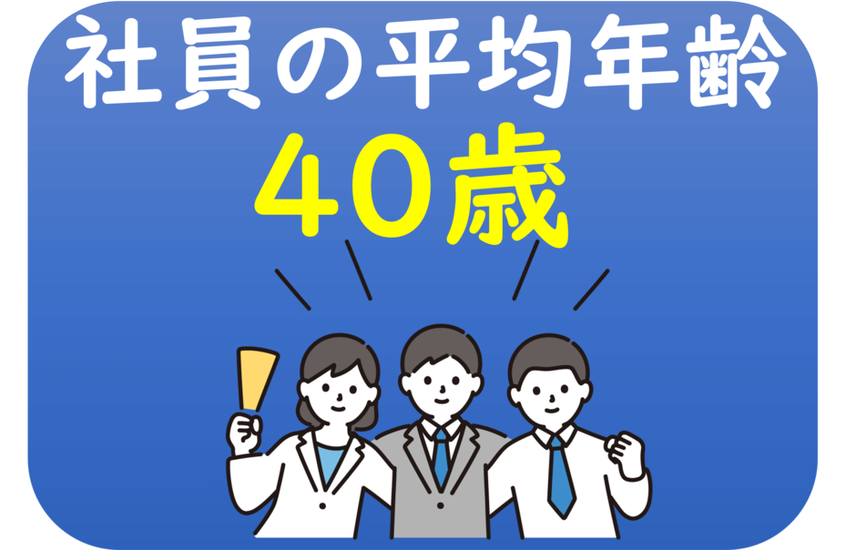 社員の平均年齢40歳